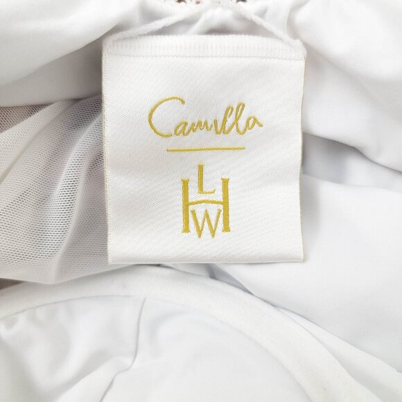 Camilla Rouched Side Onepiece Swimsuit in Friends with Frescos Small - Picture 12 of 12